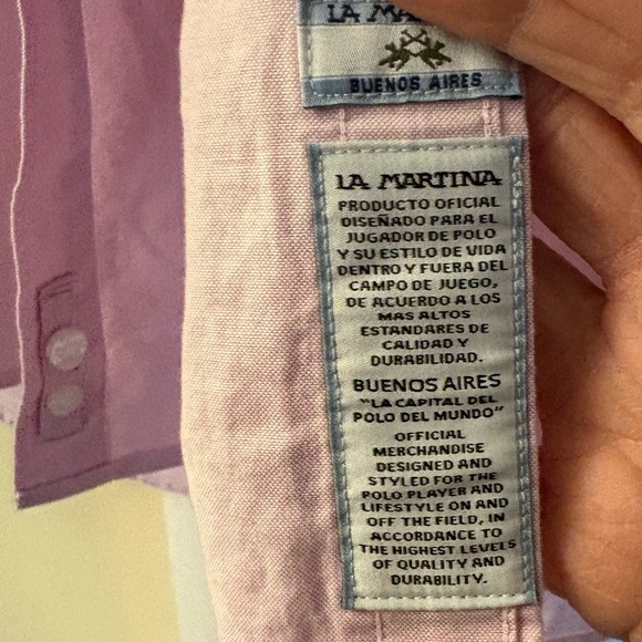 Men’s Large La Martina Dress Shirt
Office Button Down 
Chambray color - Picture 3 of 7